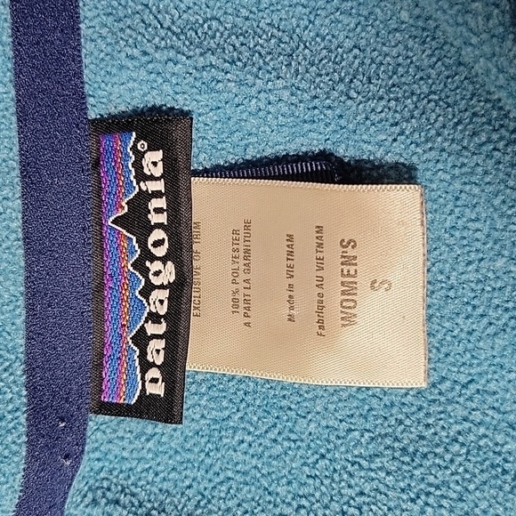 PATAGONIA Vintage Blue Fleece 1/2 Zipper Pull Over Jacket Small Women's - Picture 7 of 7